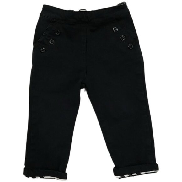 Burberry Baby Black Pants with Check Details - 18 months - Picture 1 of 4